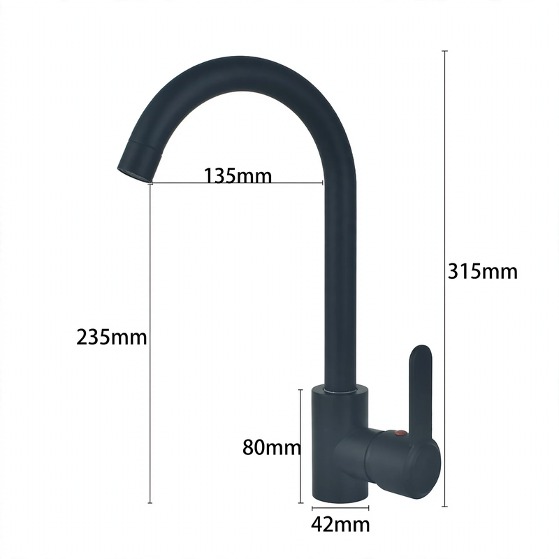 Stainless Steel Kitchen Faucet, Mixer or Cold Water