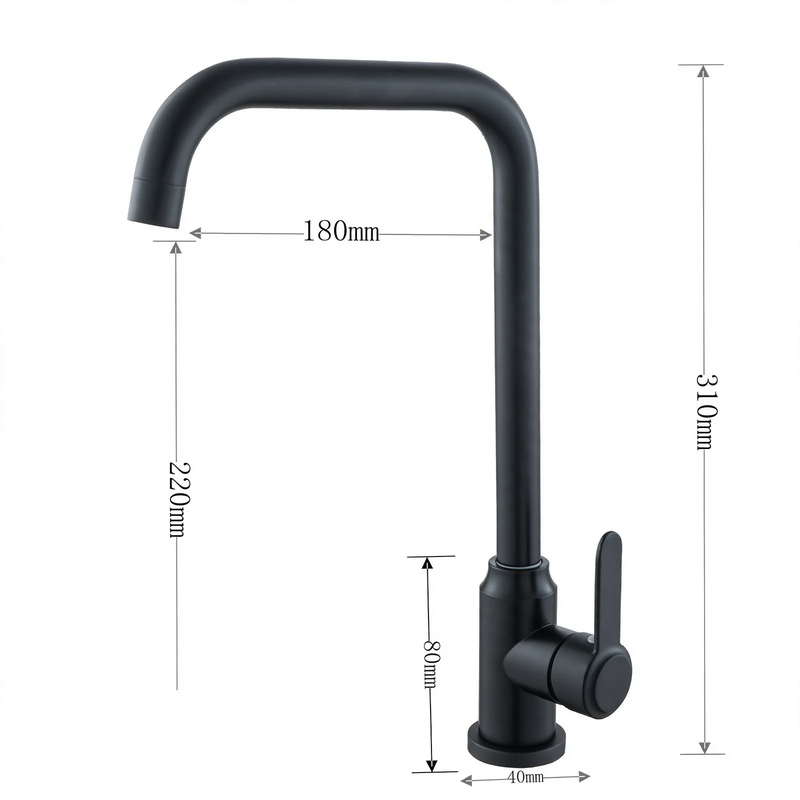 Stainless Steel Kitchen Faucet, Mixer or Cold Water