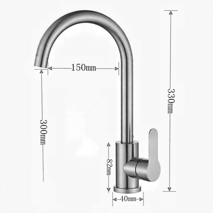 Stainless Steel Kitchen Faucet, Mixer or Cold Water