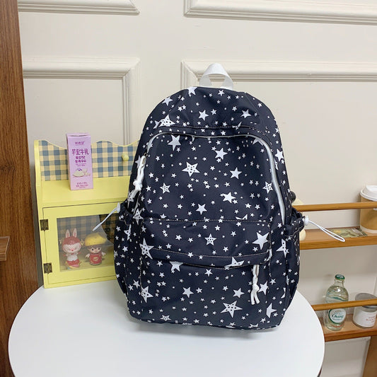 Star Print Multi-Pocket Backpack