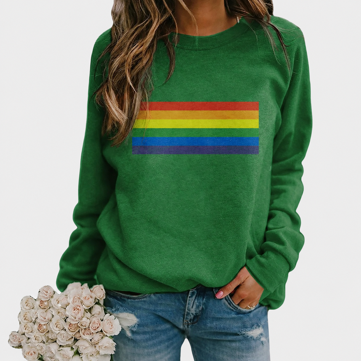 Tabitha | Women's Long Sleeve Crewneck Sweatshirt - Image 2