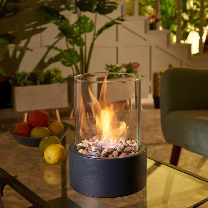Tabletop Fire Bowl with Flame Effect | Wireless and Dimmable | Weatherproof