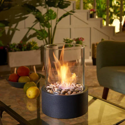 Tabletop Fire Bowl with Flame Effect | Wireless and Dimmable | Weatherproof
