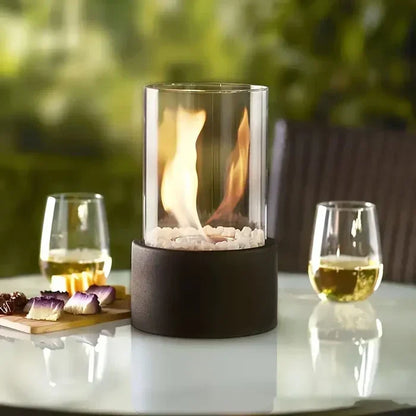 Tabletop Fire Bowl with Flame Effect | Wireless and Dimmable | Weatherproof