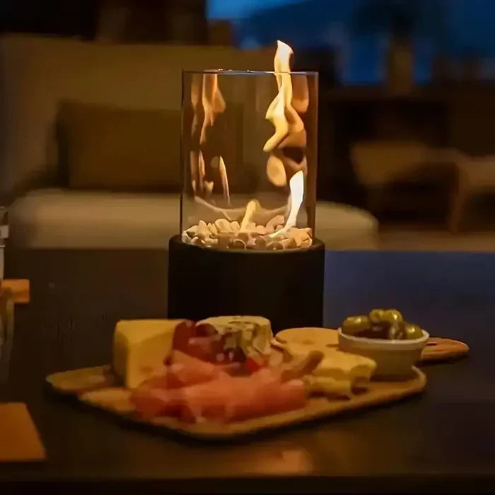 Tabletop Fire Bowl with Flame Effect | Wireless and Dimmable | Weatherproof