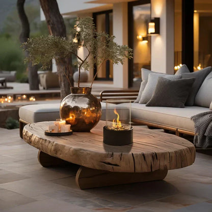 Tabletop Fire Bowl with Flame Effect | Wireless and Dimmable | Weatherproof
