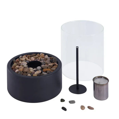 Tabletop Fire Bowl with Flame Effect | Wireless and Dimmable | Weatherproof