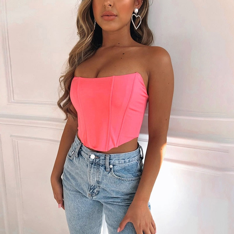 Image of Theresa | Women's Strapless Fitted Top