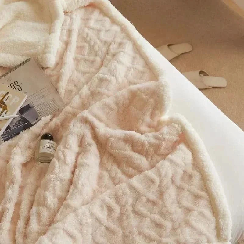 Thick Lambswool Fleece Winter Blanket – Soft Warm Throw