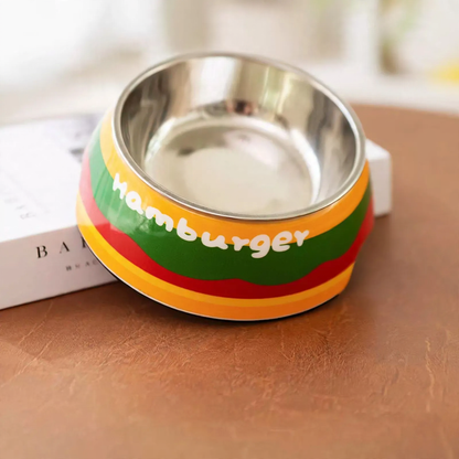 Tilted Double Bowl for Dogs and Cats
