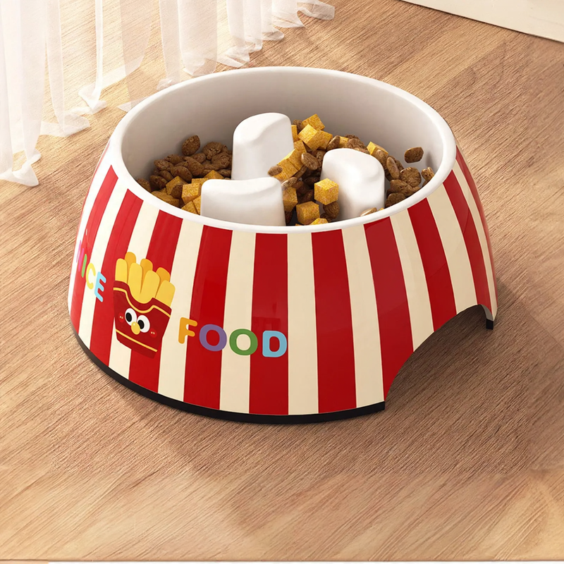 Tilted Double Bowl for Dogs and Cats