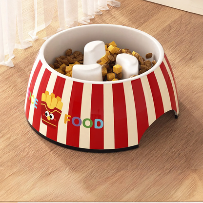 Tilted Double Bowl for Dogs and Cats
