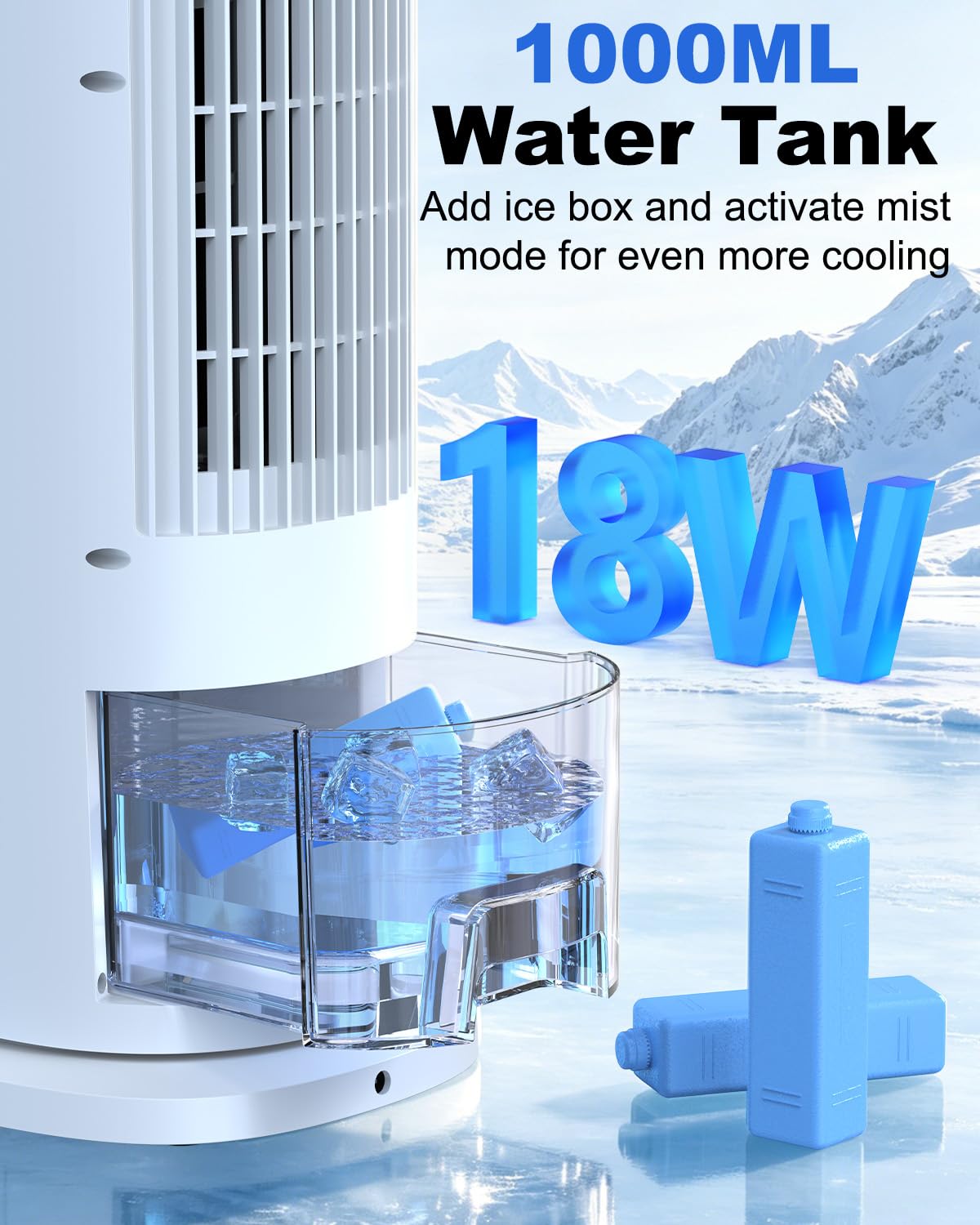Tower Fan Air Cooler with Humidifier and Remote