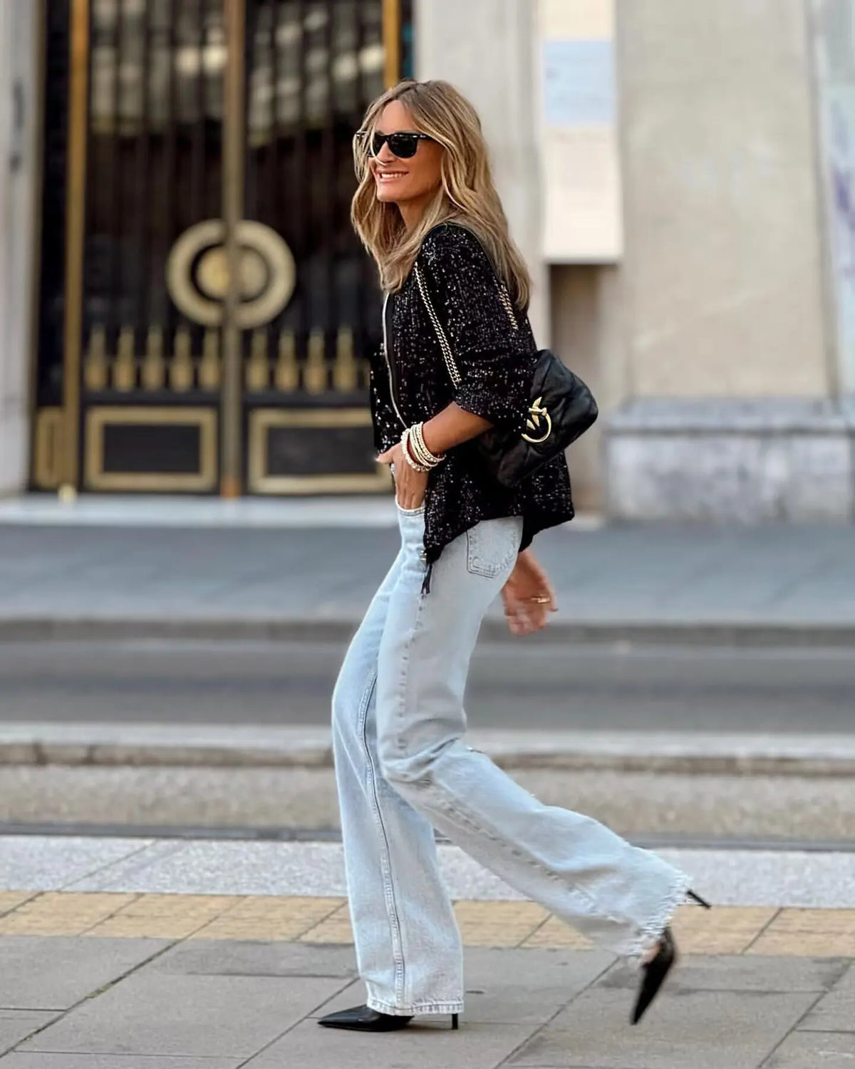 Trendy Women's Sequin Blazer for Spring & Events