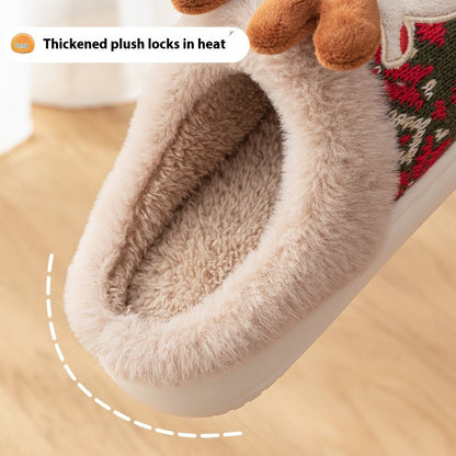 Unisex Christmas Slippers with Embroidered Design