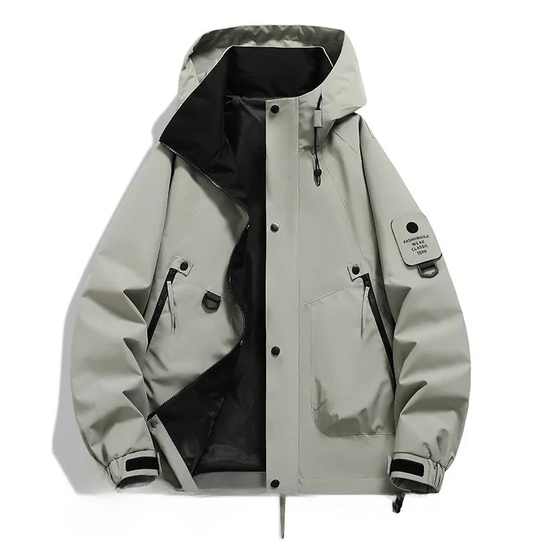 Unisex Long-Sleeved Hooded Winter Ski Jacket