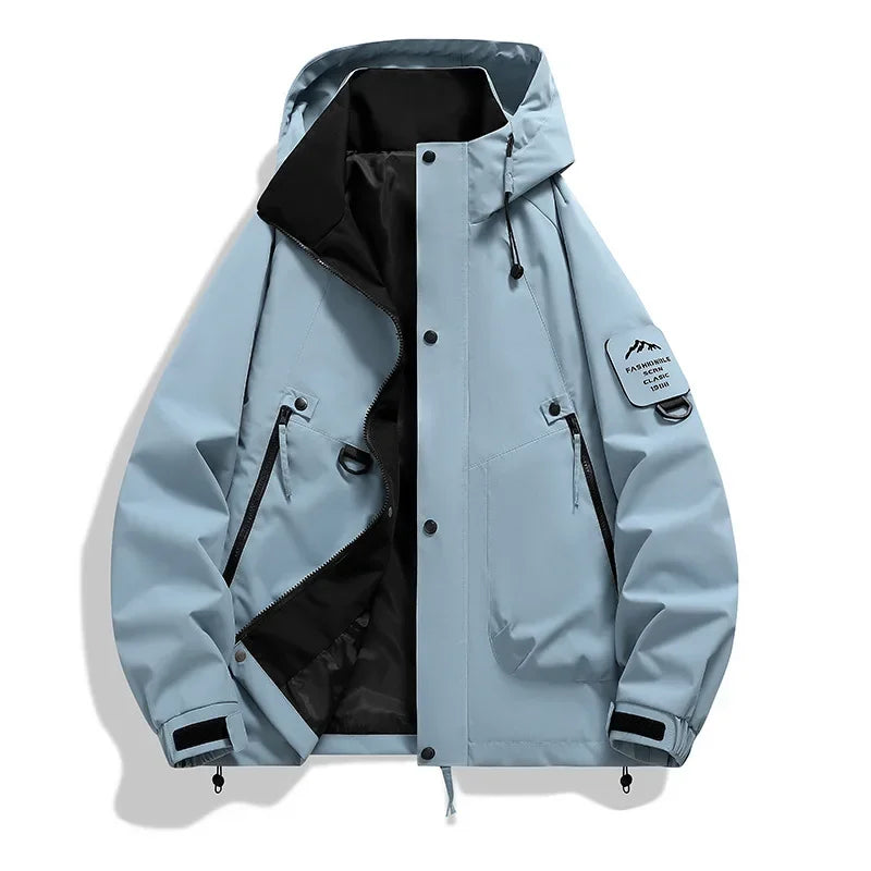 Unisex Long-Sleeved Hooded Winter Ski Jacket