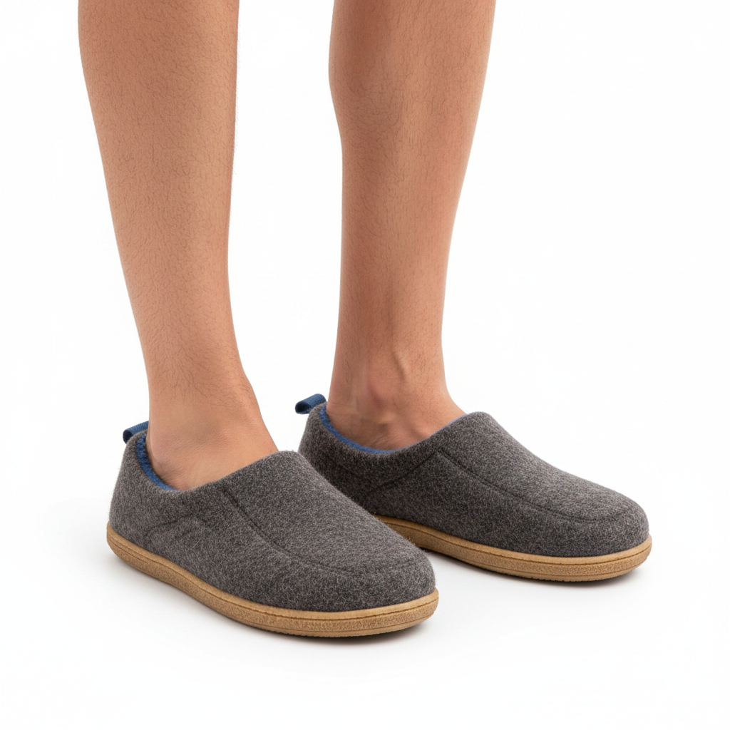 Unisex Orthopaedic Indoor Slippers with Hard Sole & Fleece Support