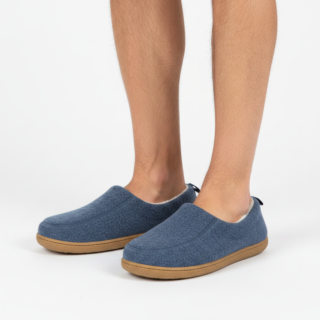 Unisex Orthopaedic Indoor Slippers with Hard Sole & Fleece Support