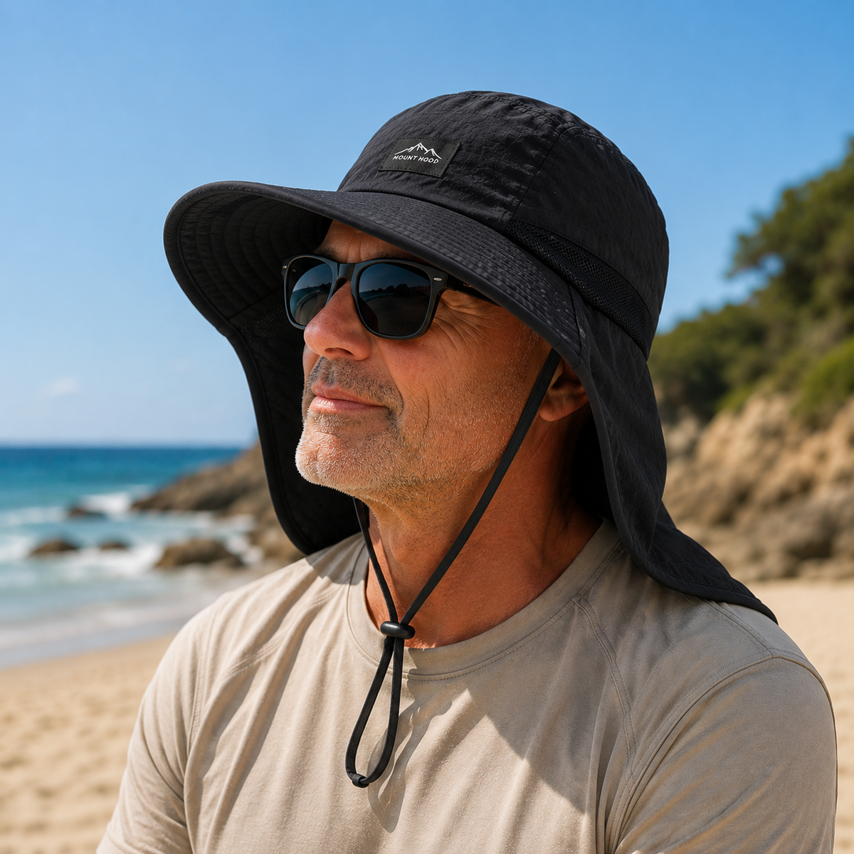 UPF 50 Sun Protection Hat with Neck Flap