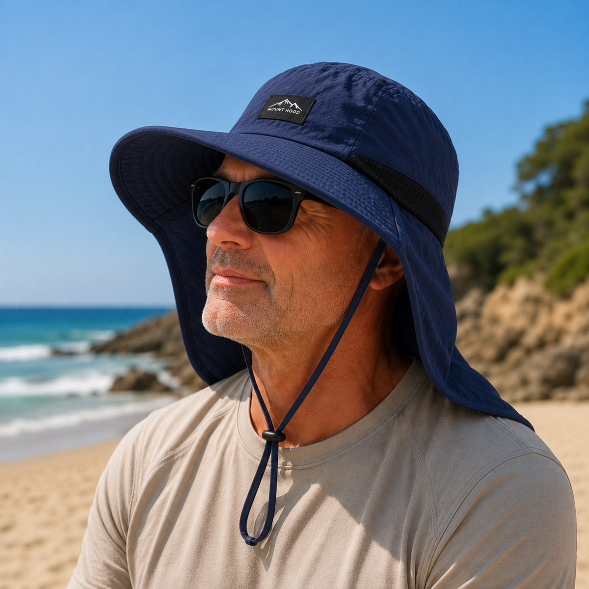 UPF 50 Sun Protection Hat with Neck Flap