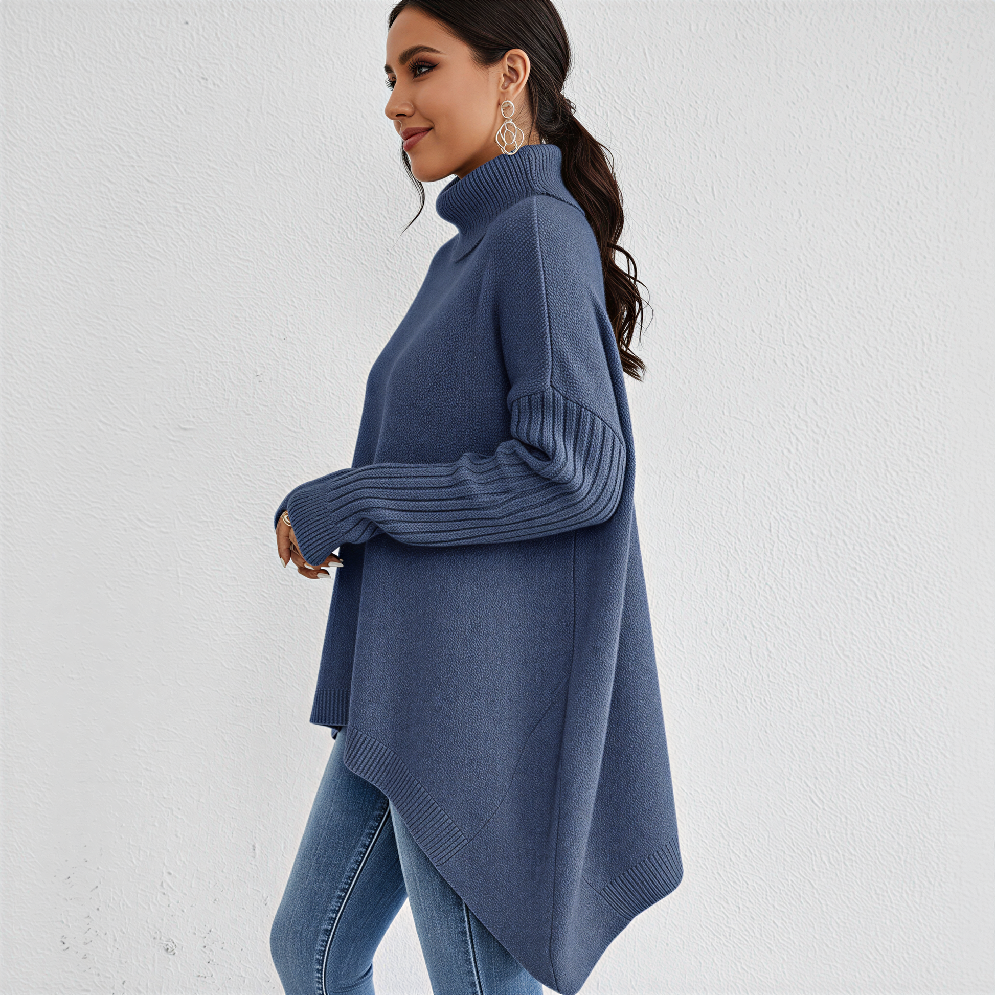 Kristin | Women's Oversized Turtleneck Sweater - Image 6
