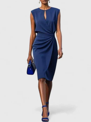Image of Valerie | Women's Sleeveless Wrap Midi Dress