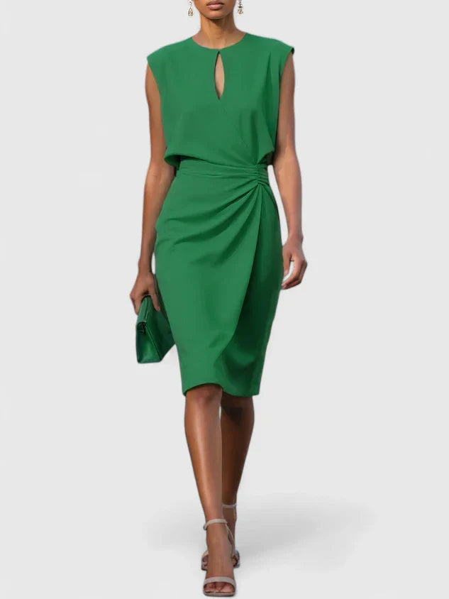 Image of Valerie | Women's Sleeveless Wrap Midi Dress