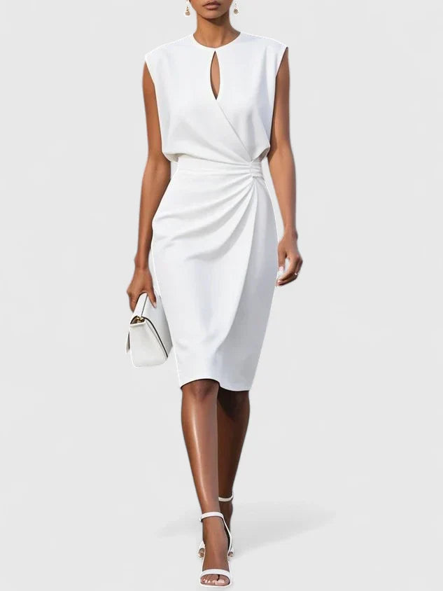 Image of Valerie | Women's Sleeveless Wrap Midi Dress