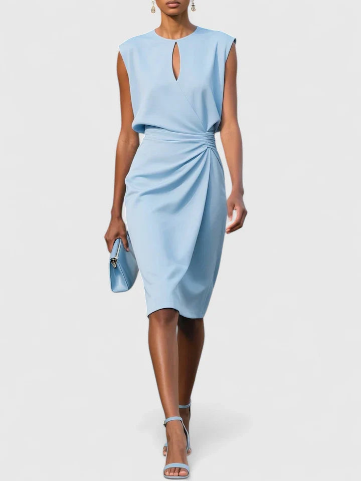 Image of Valerie | Women's Sleeveless Wrap Midi Dress
