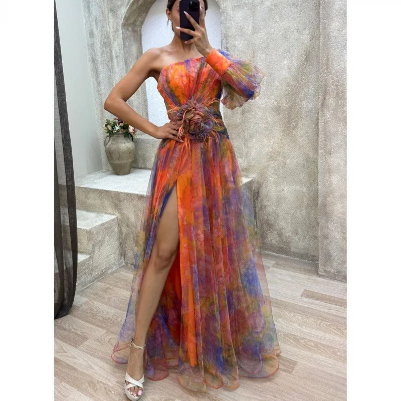 Norma | Elegant ORNELLA Maxi Dress in Sheer Floral Design - Image 5