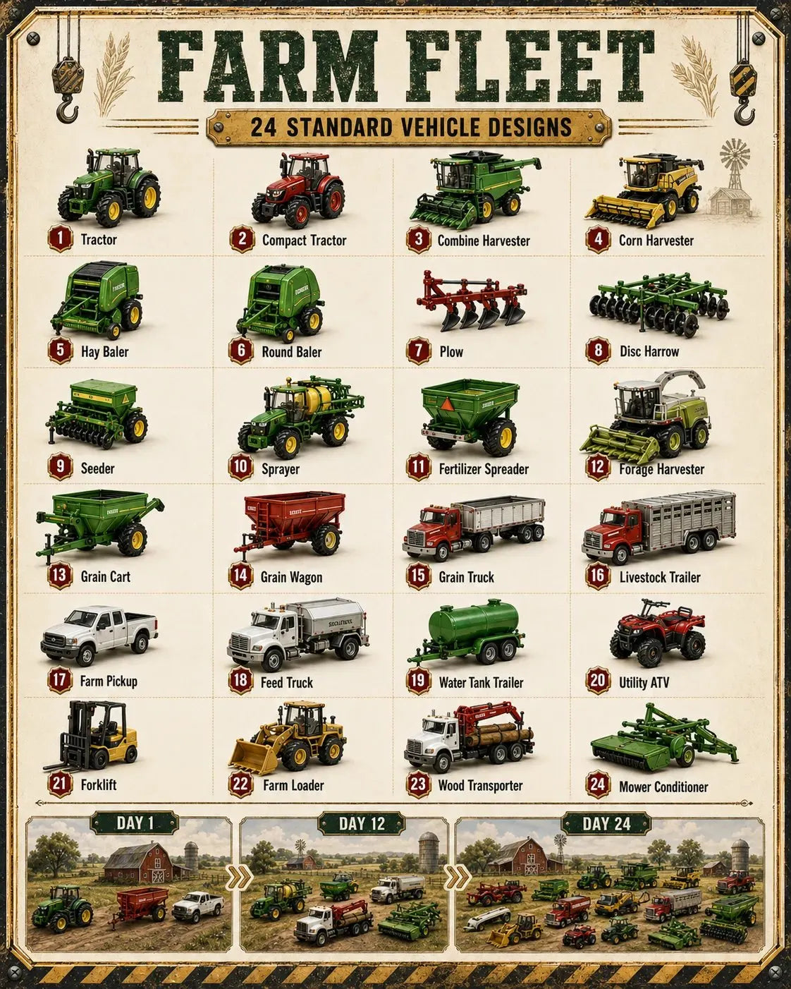 Vehicles Advent Calendar – 24 Days with Buildable Vehicles