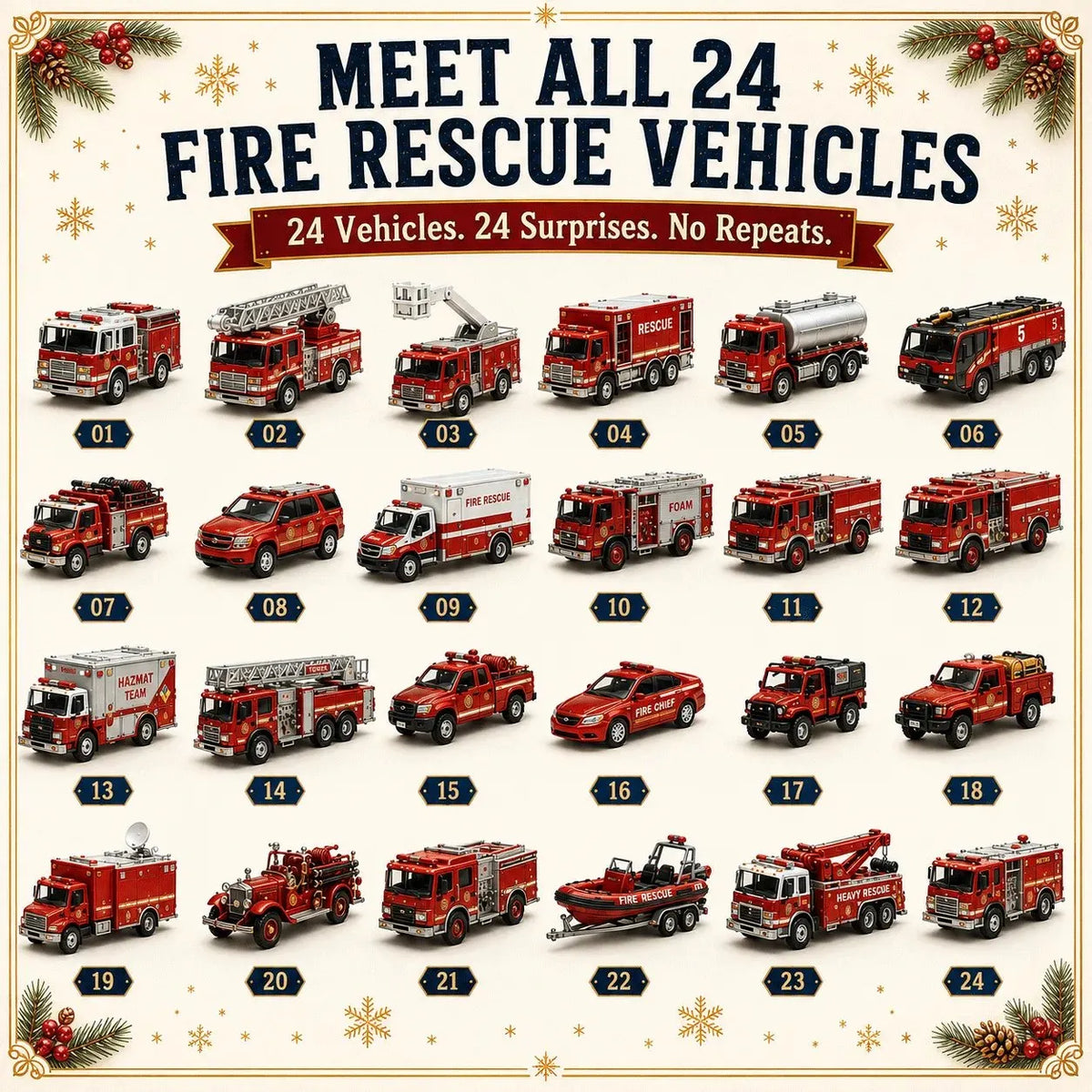 Vehicles Advent Calendar – 24 Days with Buildable Vehicles