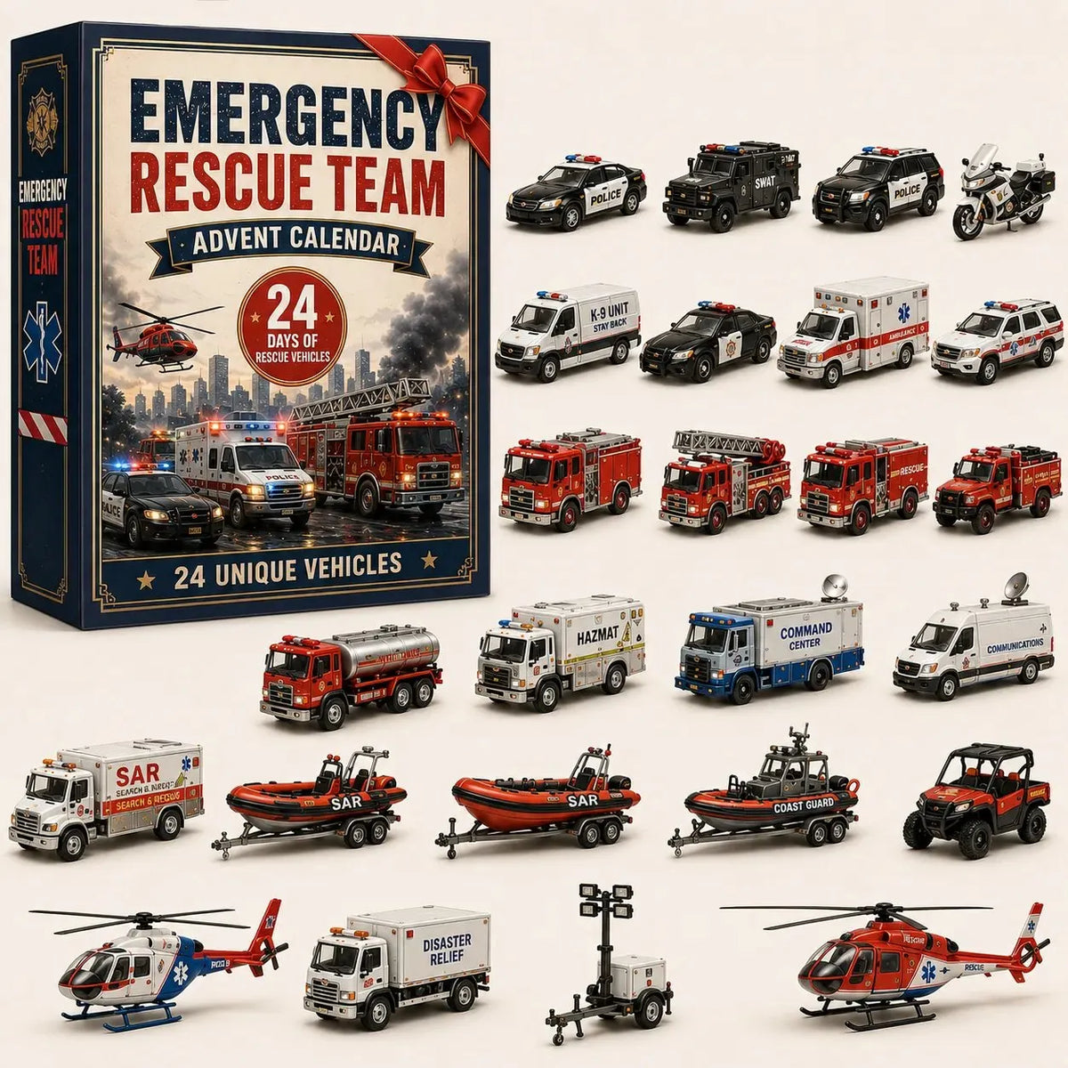 Vehicles Advent Calendar – 24 Days with Buildable Vehicles