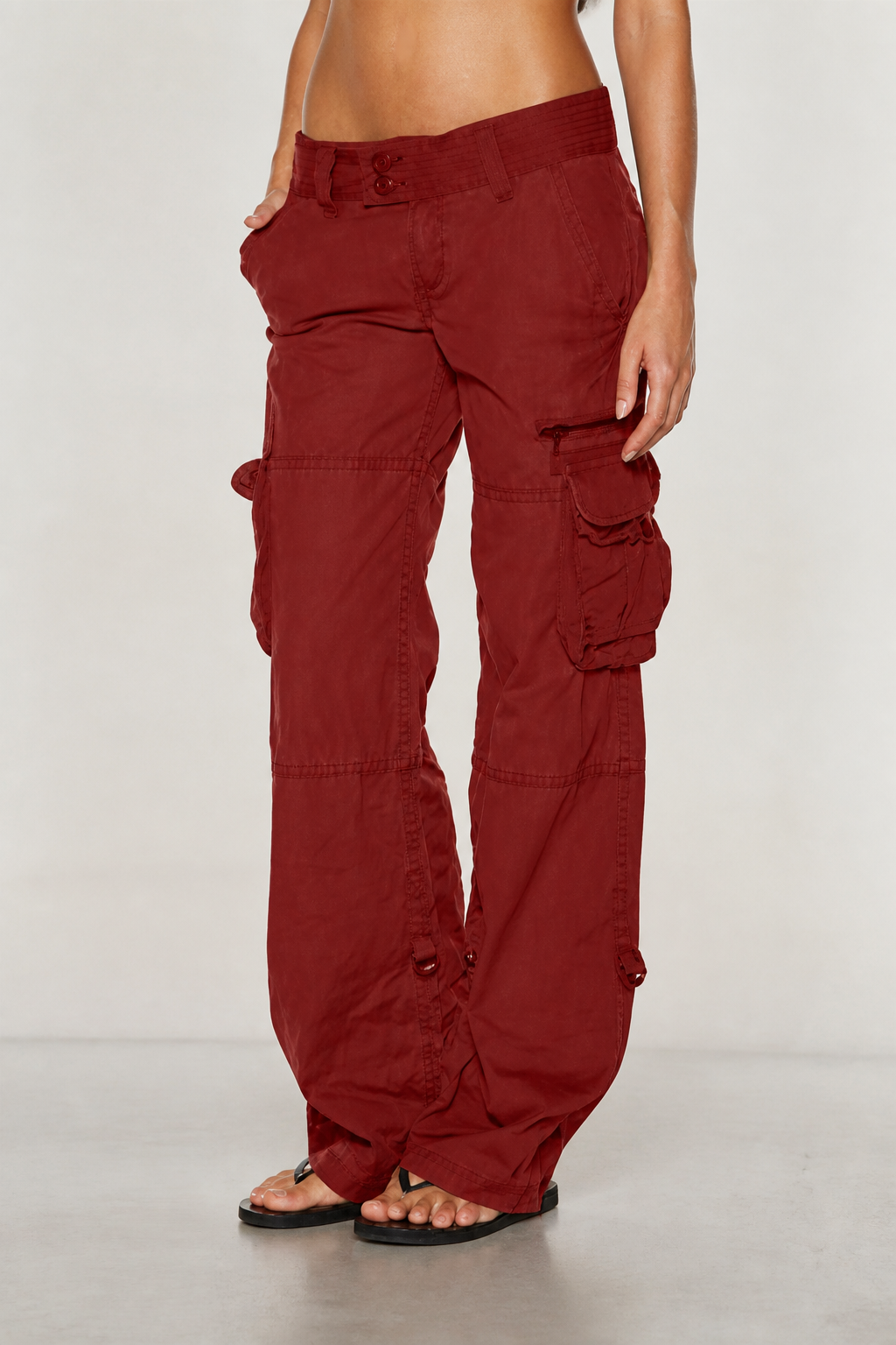 Vintage Wide Leg Cargo Pants
