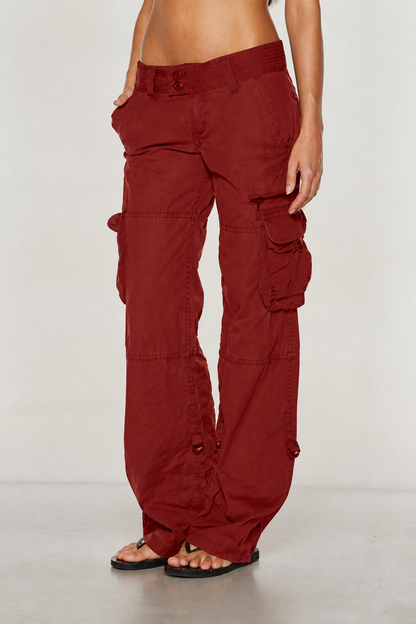Vintage Wide Leg Cargo Pants