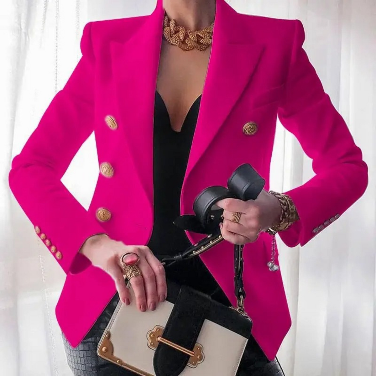 Vintage Women's Double-Breasted Blazer