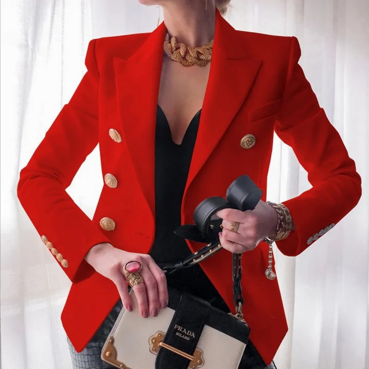 Vintage Women's Double-Breasted Blazer