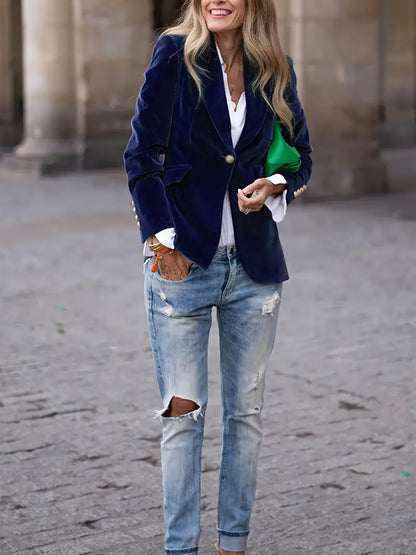Viola | Women's Fitted Long-Sleeved Blazer Jacket