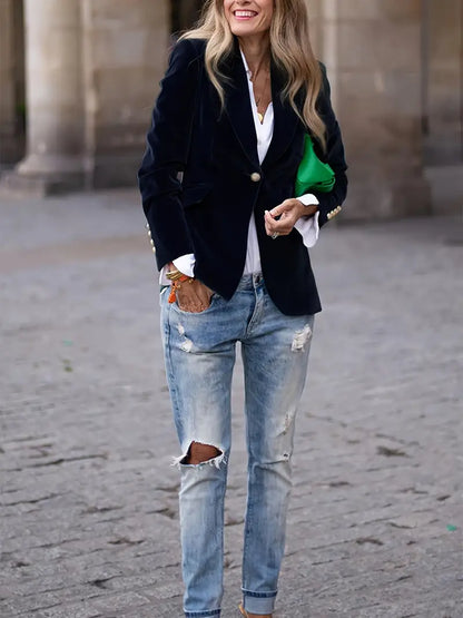 Viola | Women's Fitted Long-Sleeved Blazer Jacket