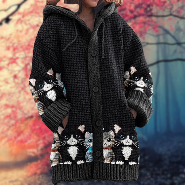 Warm Button-Up Hoodie
