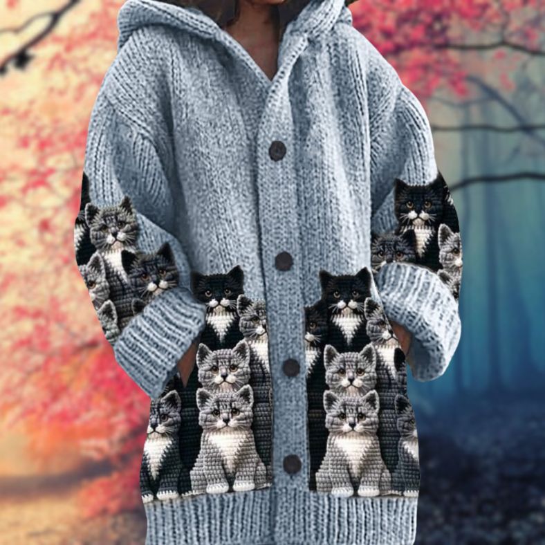 Warm Button-Up Hoodie