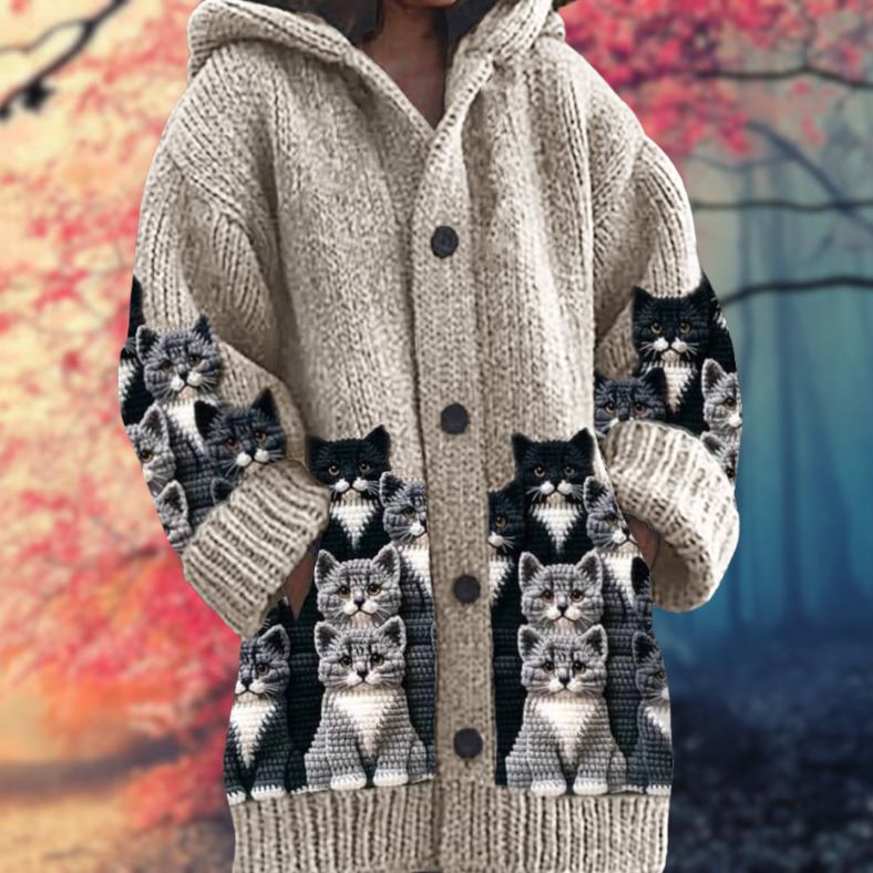 Warm Button-Up Hoodie