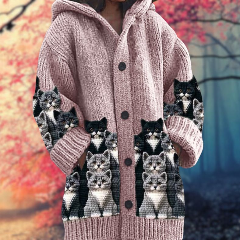 Warm Button-Up Hoodie