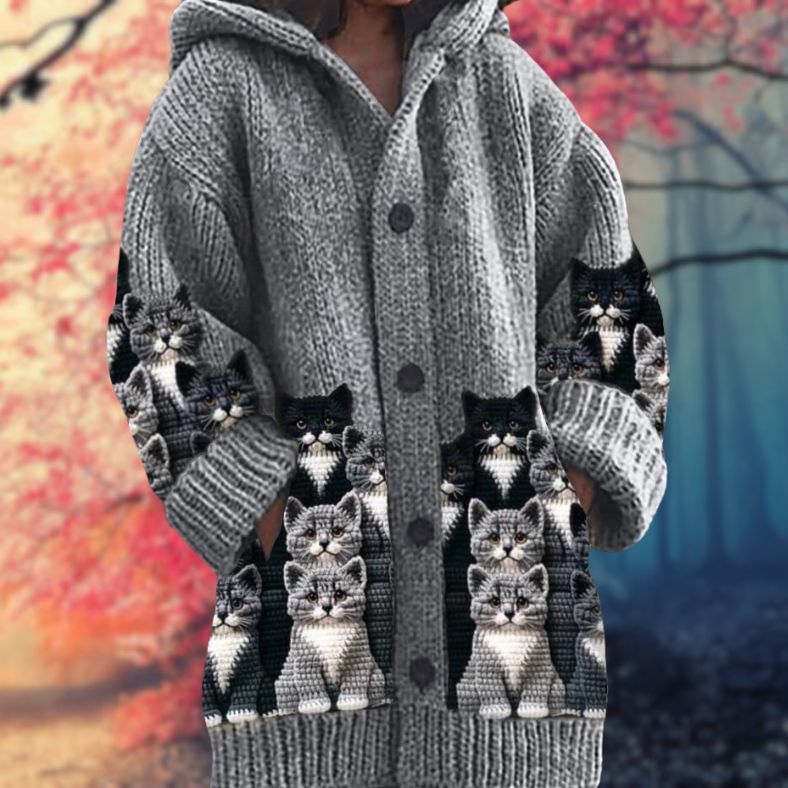 Warm Button-Up Hoodie