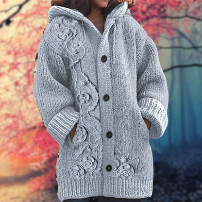 Warm Button-Up Hoodie