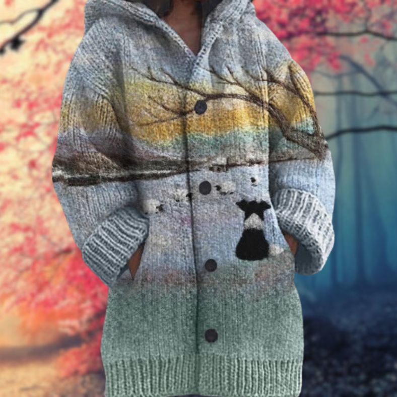Warm Button-Up Hoodie