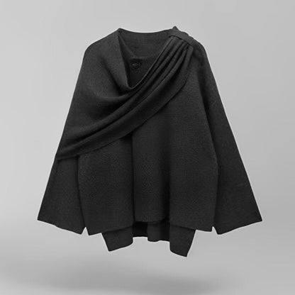Warm Chic Asymmetrical Poncho