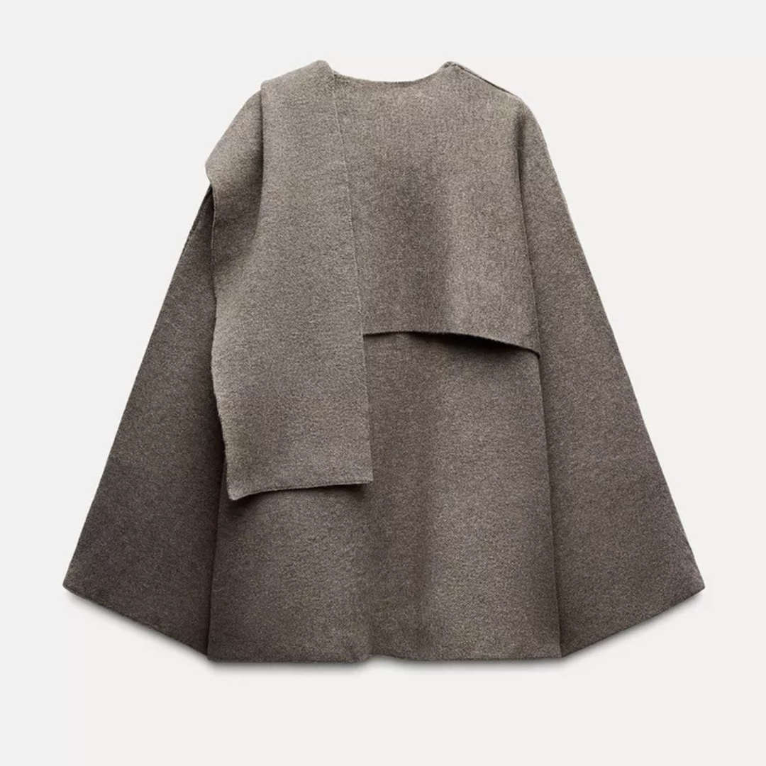 Warm Chic Asymmetrical Poncho