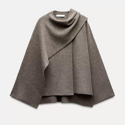 Warm Chic Asymmetrical Poncho